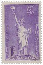 1936 - France 309 Au profit des réfugiés politiques - Statue de la Liberté