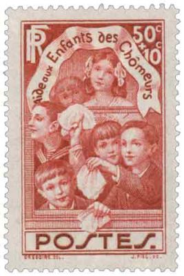 1936 - France 312 Au profit des enfants de Ch�meurs