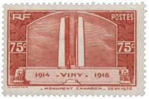 1936 - France 316_317 Inauguration du monument de Vimy à la mémoire des canadiens tombés au cours de la guerre 1914-1918