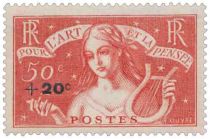 1936- France 329 Au profit des Chômeurs intellectuels (surtaxe) - Pour l\'Art de la Pensée
