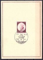 1941 - Allemagne Carte 1er jour n&deg;734 - 150e anniversaire de la mort de Mozart