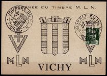 1945 - France - Journée du timbre M.L.N. Mouvement de libération nationale (Carte postale)