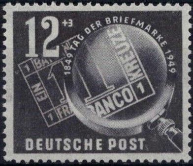 1949 - Allemagne DDR D1 - Journ�e du timbre et centenaire du timbre de Bavi�re