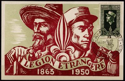 1950 - Alg�rie - L�gion Etrang�re 1863-1950 (Carte maximum)