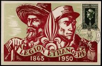 1950 - Algérie - Légion Etrangère 1863-1950 (Carte maximum)