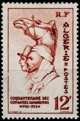 1952 - Alg�rie Timbre n� 302 - Cinquantenaire des compagnies sahariennes