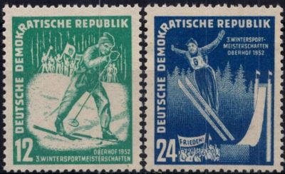 1952 - Allemagne DDR 50/51 - 3es championats sportifs d\'hiver� Oberhof