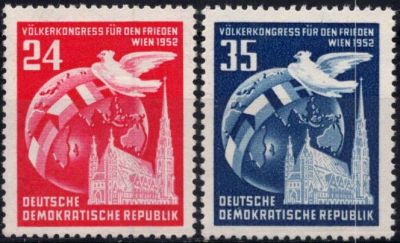 1953 - Allemagne DDR 76/77 - Congr�s des peuples pour la paix � Vienne