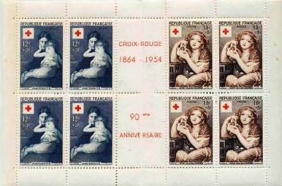 1954 - France  carnet n� 2003 - Tableaux - Au profit de la Croix-Rouge