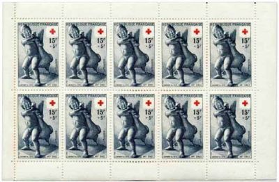 1955 - France  carnet n� 2004 - Sculptures - Au profit de la Croix-Rouge