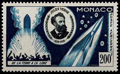 1955 - Monaco 427/436,PA60 - Cinquantenaire de la naissance de Jules Vernes (1828-1905)