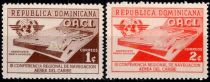1956- Ha&iuml;ti Timbres n&deg; 442/443 - 3e conf&eacute;rence de navigation a&eacute;rienne des Cara&iuml;bes