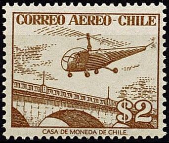 1956-57 - Chili A165 - H�licopt�re
