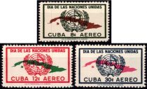 1957 - Cuba Timbres Poste A&eacute;rienne n&deg; 169/171 - Journ&eacute;e des Nations Unies