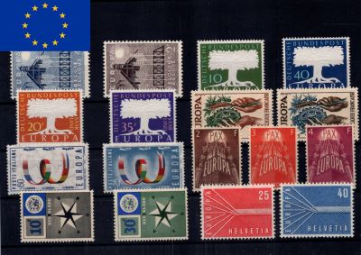 1957 - Europa - Ann�e compl�te de timbres