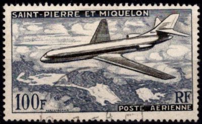 1957 - Saint Pierre et Miquelon Timbre Poste A�rienne n� 25 - Avion