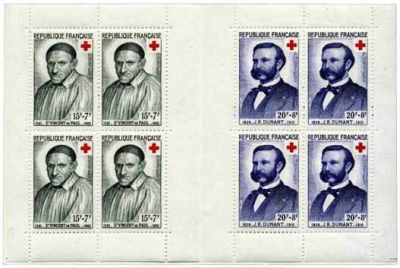1958 - France  carnet n� 2007 - Hommes c�l�bres - Au profit de la Croix-Rouge