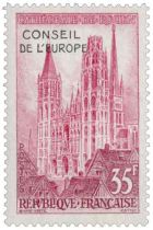 1958 - France Service 16 Conseil de l\'Europe Rouen surchargé