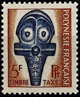 1958 - Polyn�sie Taxe 1/3 - Masques