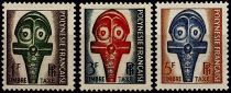 1958 - Polynésie Taxe 1/3 - Masques