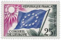 1958/59 - France Service 17_21 Conseil de l\'Europe - Drapeau du Conseil