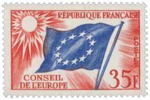 1958/59 - France Service 17_21 Conseil de l\'Europe - Drapeau du Conseil