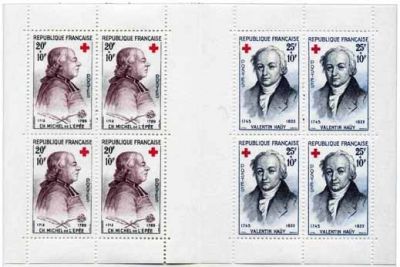 1959 - France  carnet n� 2008 - Hommes c�l�bres - Au profit de la Croix-Rouge
