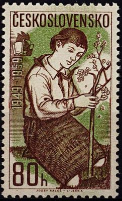 1959 - Tch�coslovaquie 1012-1015 - 10e anniversaire de l\'Organisation des jeunes pionniers