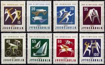 1960 - Yougoslavie Timbres n° 810/817 - Jeux olympiques d\'été - 1960 Rome