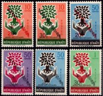 1960- Ha&iuml;ti Timbres n&deg; 443/446-A200-A201 - Campagne pour l\'alphab&eacute;tisation