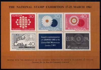 1961 - Finlande Vignette - Exposition Philat�lique Stampex 1961 � Londres