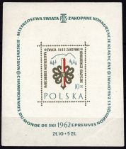 1962 - Pologne Bloc n°31 - Championnats internationnaux de sports d\'hiver à Zakopane 