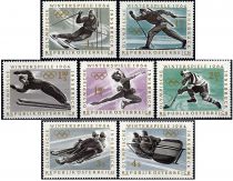 1963 - Autriche timbres n° 974/980 - Jeux olympiques d\'hiver - 1964 Innsbruck