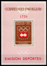 1963 - Paraguay Bloc n&deg; 29 - Jeux Olympique d\'hiver - 1964 Innsbruck