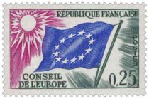 1963/71 - France Service 27_35 Conseil de l\'Europe - Drapeau du Conseil 