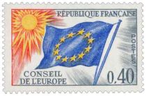 1963/71 - France Service 27_35 Conseil de l\'Europe - Drapeau du Conseil 