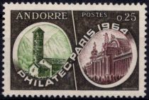 1964 - Andorre Fran&ccedil;ais Timbre n&deg; 171 - \ Philatec 1964\ 