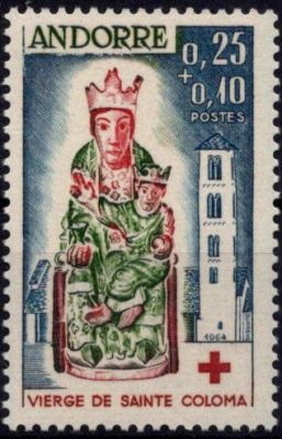 1964 - Andorre Fran�ais Timbre n� 172 - Au profit de la croix rouge