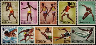 1964 - Burundi n� 102/111 - JO �t� - 1964 Tokyo