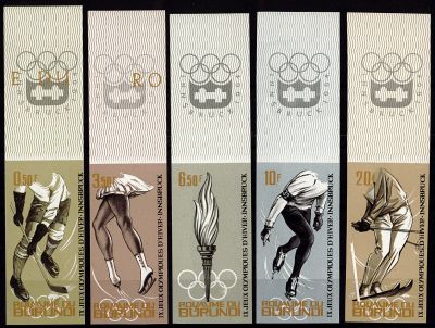 1964 - Burundi n� 75B/79B - JO d\'hiver - 1964 Innsbruck
