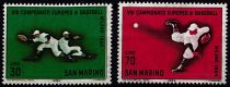 1964- Saint Marin 637/638 - 8e Championnat d\'Europe de Base-ball à Milan