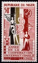 1965 - Niger Timbre Poste A&eacute;rienne n&deg; 52 - Ann&eacute;e de la coop&eacute;ration internationale et 20e anniversaire des Nations Unies