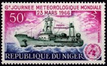 1966 - Niger Timbre Poste A&eacute;rienne n&deg; 55 - 6e journ&eacute;e m&eacute;t&eacute;orologique mondiale