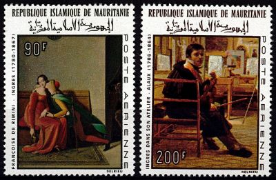 1967 - Mauritanie Timbres Poste-A�rienne n� A70/A71 - Peintre - Ingres