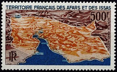 1968 - Afars et Issas A59 - Carte du territoire