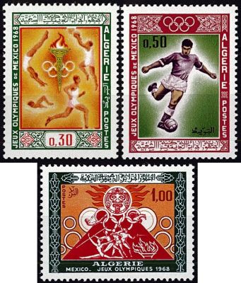 1968 - Alg�rie n� 474/476 - Sports - JO �t� - 1968 Mexico