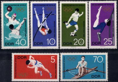 1968 - Allemagne DDR 1100_1105 - JO d\'�t�, Mexico 1968
