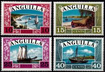 1968 - Anguilla Timbres n&deg; 16/19 - Bateaux d\'Anguilla