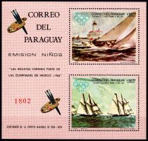 1968 - Paraguay Bloc n&deg; m113 - Tableaux - Jeux Olympiques d\'&eacute;t&eacute; - 1968 Mexico