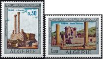 1969 - Algérie Timbre n° 491/492 - Musique - 2ème festival méditérranéen de Timgad